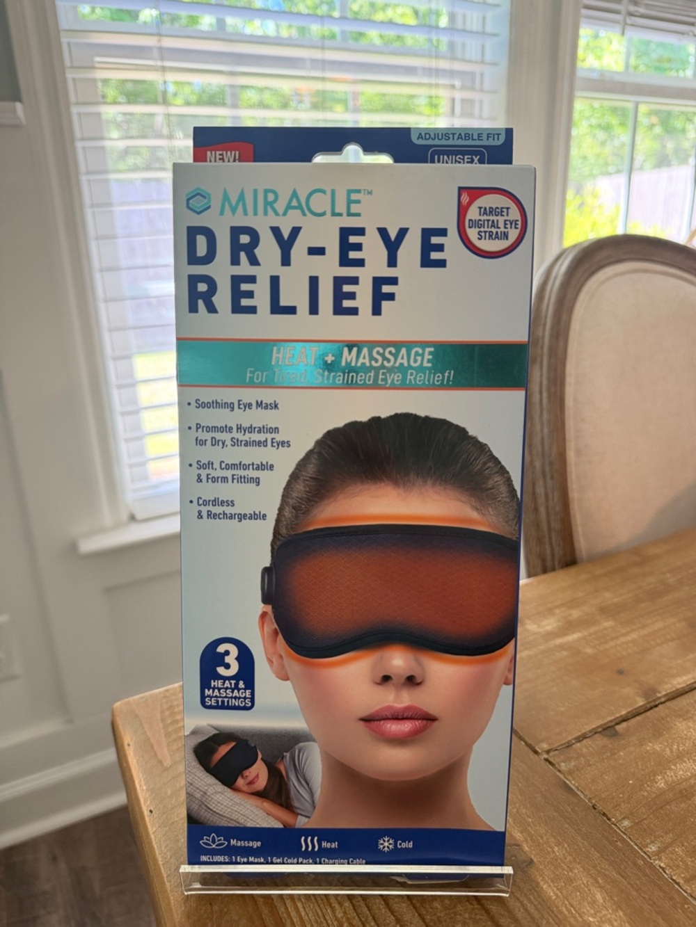 Miracle Dry-Eye Relief Heat & Massage Eye Mask